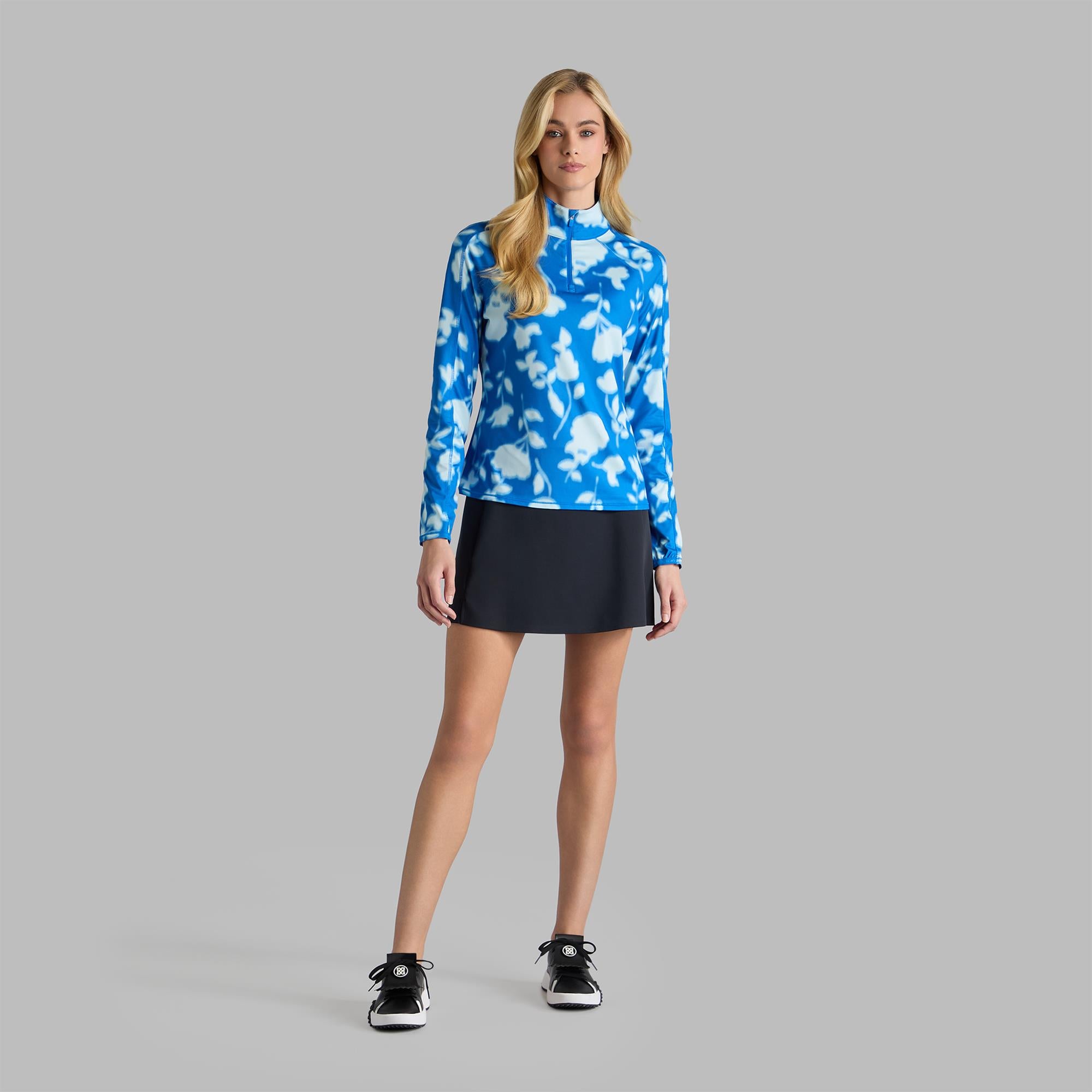 G/FORE Blur Floral Tech Jersey Ladies Golf Mid Layer Lisbon